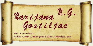 Marijana Gostiljac vizit kartica